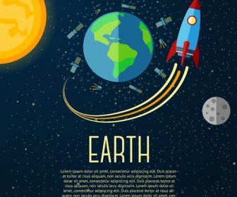 Outer Space Cartoon Background Vector