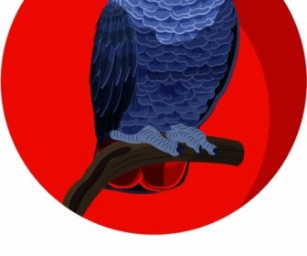 Owl Bird Painting Dark Classical Design Cartoon Character