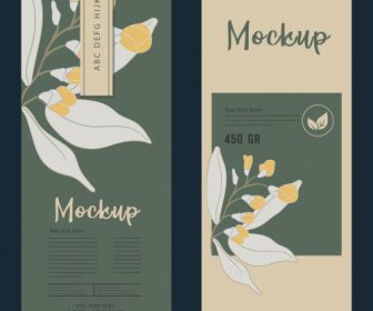 Packaging Cover Template Elegant Classical Botanical Decor