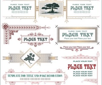 Page Decoration Borders And Frames Vector