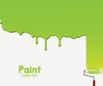 Paint Work Background Green Water Color Brush Icon