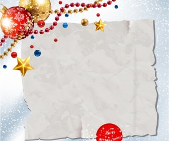 Bandera De Papel Para Fiestas, Decoración De La Navidad Y El Mensaje De Felicitación