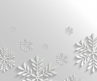 kertas bunga putih Natal latar belakang vektor