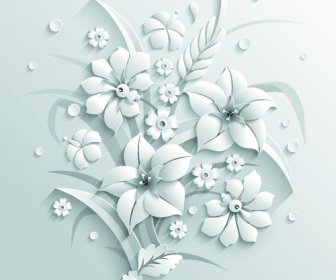 Paper Flower Background Vector