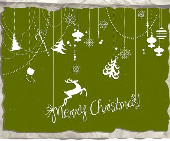 Paper Merry Christmas Card Decor