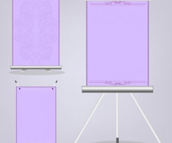 Paper Poster Templates Vertical Violet Roll Design
