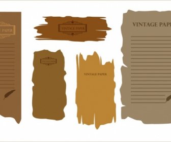 Design Ragged Vintage De La Collection Feuille Papier