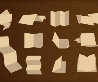 Papierblätter Sammlung Verschiedene Origami-Typen