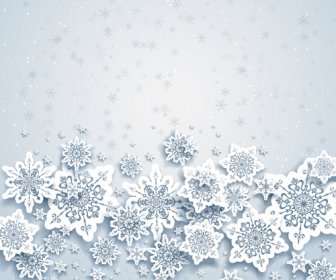 Copos De Nieve De Papel Vector Backgrounds
