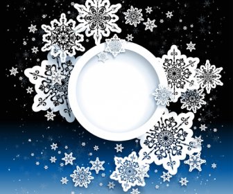 Paper Snowflakes Vector Backgrounds