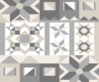 pattern decor elements classical symmetric shapes
