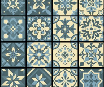 Pattern Design Elements Petals Sketch Flat Symmetrical Design