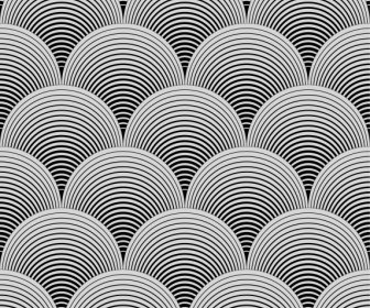 図形を曲線パターン テンプレート黒白い繰り返し幻