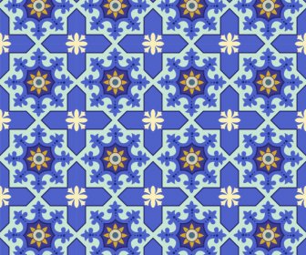 Pattern Template Classical Symmetrical Repeating Flat Sketch