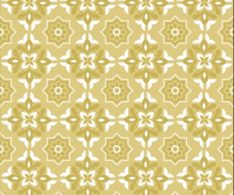 Pattern Template Yellow Decor Classical Repeating Symmetric Design