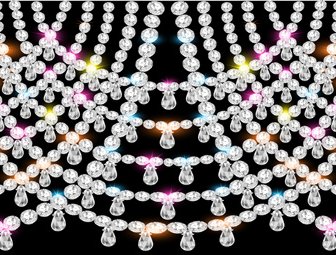 Perlen Und Diamanten Schmuck Hintergrund Vektor