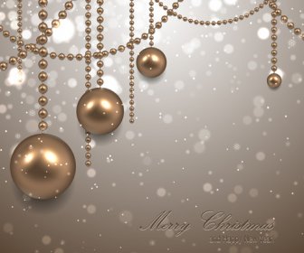 Pearl Ornament Christmas Background Art