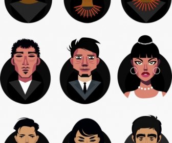 Coleção De Avatares De Pessoas De Cor Desenho De Personagens De Desenhos Animados