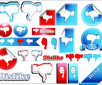 Personality Stickers Design Elements Vector