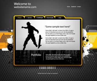 Kepribadian Situs Web Template Desain Vektor