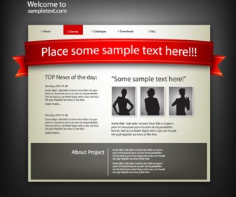 Kepribadian Situs Web Template Desain Vektor