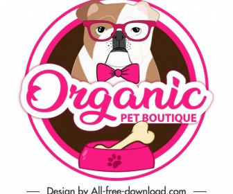 Pet Boutique Label Template Funny Dog Sketch