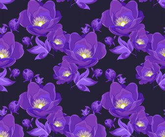 Petals Background Dark Violet Blooming Decor