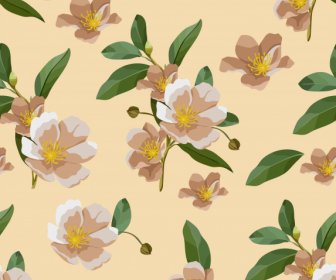 Blütenblätter Muster Vorlage Eleganteklassisches Design