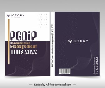 Pgdip Communication Management Tuks 2022 Book Cover Template Contrast Curves Texts Decor