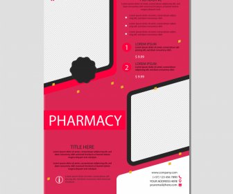 Pharmacy Flyer Cover Template Elegant Geometry Decor