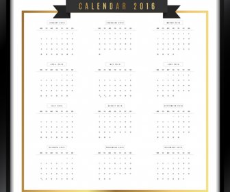 相框calendar16向量
