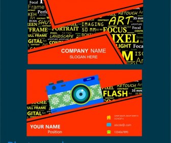 Photographer Business Card Template Words Mixing Style