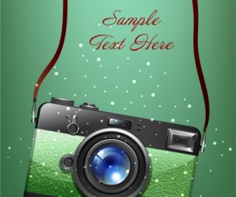 Photography Background Camera Icon Colored Sparking Design