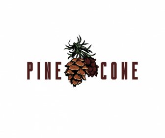 Pine Cone Logo Template Classic Texts Decor