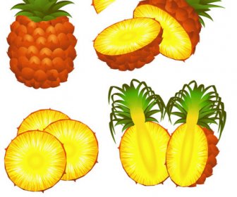 Graphiques Vectoriels D’éléments De Conception D’ananas 2