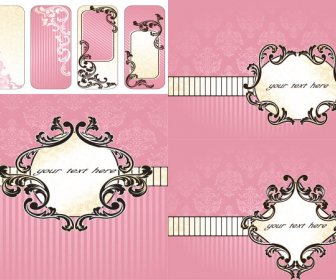 Pink Background Decorative Pattern Vector