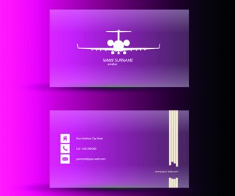Pink Business Cards Template Design Vector