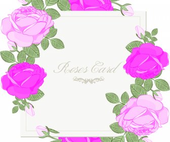 Rosa Con Diseño Gráfico De Tarjeta Vector