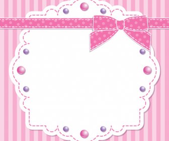 ピンク スタイル子供カード デザイン ベクトル