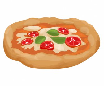 pizza icon flat classical outline