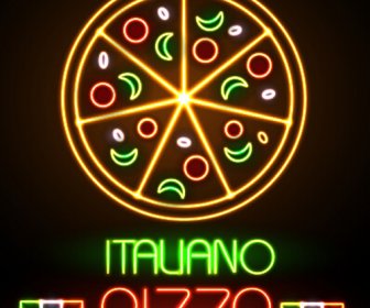 Pizza Restaurants Neon Sign Vector  No.337237