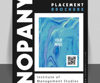 Placement Brochure Template Contrast Abstract Watercolors Decor