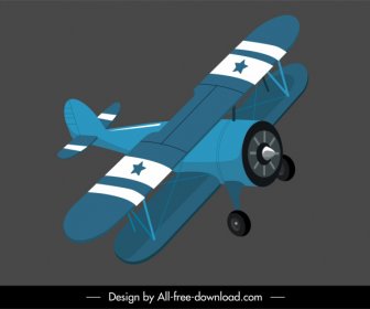 Ikon Model Pesawat Sketsa 3d Klasik