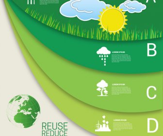 Planet Saving Banner Design With Infographic Style