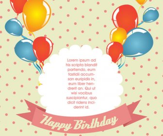 Polka Dot Birthday Card Vector