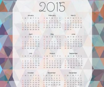 Polygon Shape Background15 Vector Calendar Template
