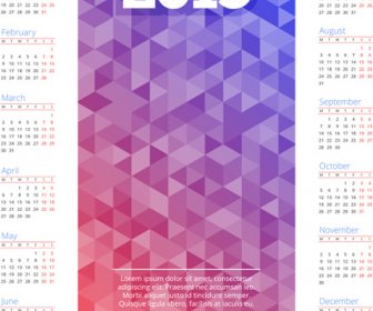 Polygonal Background And15 Calendar Vector