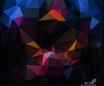 Polygonal Geometric Dark Background Vector