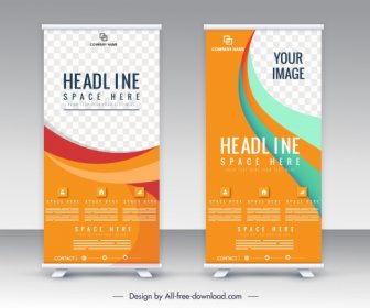 Poster Templates Colorful Vertical Standee Shape Modern Abstract