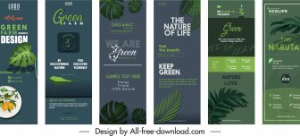 Poster Templates Modern Vertical Design Nature Elements Decor